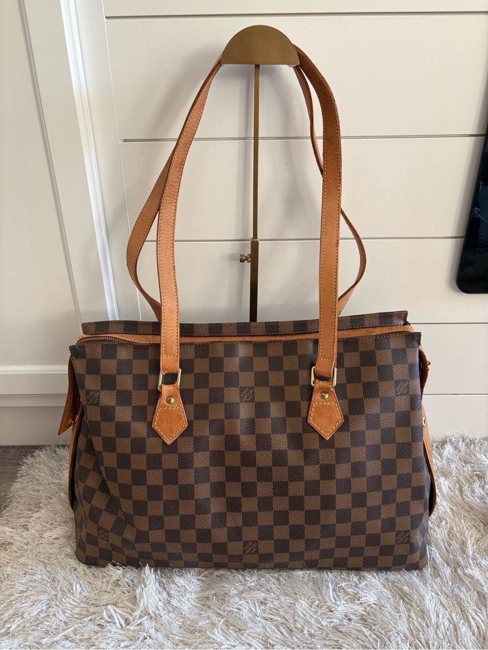 MOTHERS DAY SALE 
Louis Vuitton brown Chelsea  Tote Shoulder Bag
